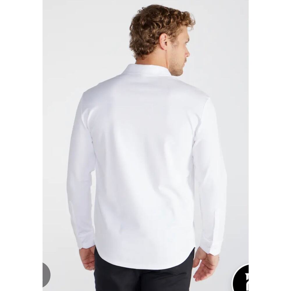BYLT Premium Basics Performance White Button Down Shirt Stretch Mens Size XL - Picture 11 of 12